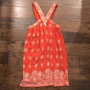 Orange Loft Dress XS Boho Sleveless Dress game day